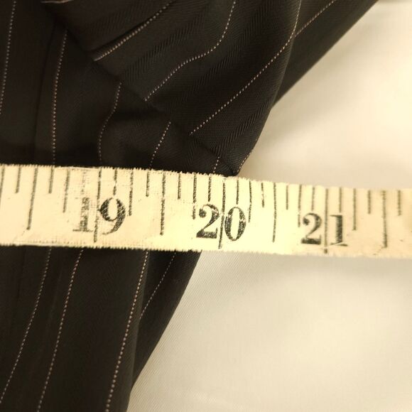 Tahari Womens 10 Black Pinstripe Polyester Blend 2-Button Office Career Blazer - Picture 5 of 7